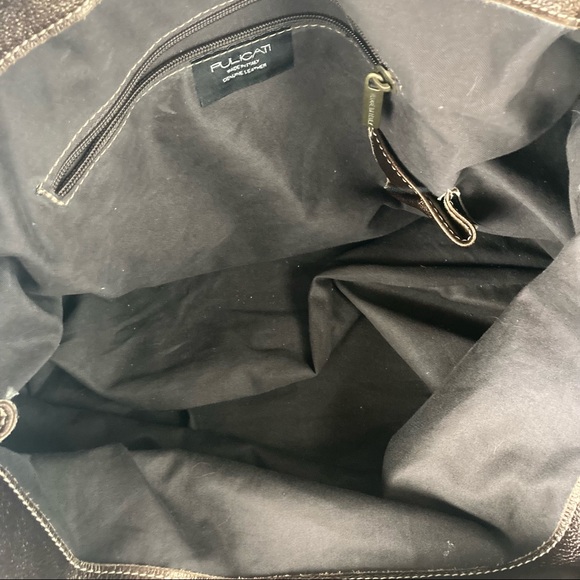 PULICATI. Fine Italian leather, extra large bag. - Picture 13 of 16